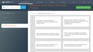 Readiness Study Guide II Flashcards by Nathan Reynolds | Brainscape