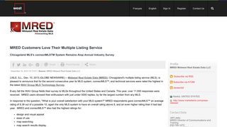 MRED Customers Love Their Multiple Listing Service - Globe Newswire