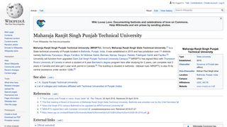 Maharaja Ranjit Singh Punjab Technical University - Wikipedia