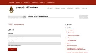 Log in | University of Moratuwa