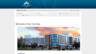 Mount Royal University Portal - MRU Residence Portal - Home Page