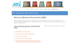 Montessori Records Xpress - Online record keeping system for ...