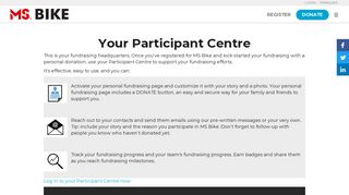 Your Participant Centre - MS Bike