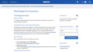 Mississippi Car Insurance ~ Get A MS Auto Insurance Quote | GEICO