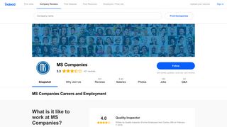 MS Companies Careers and Employment | Indeed.com