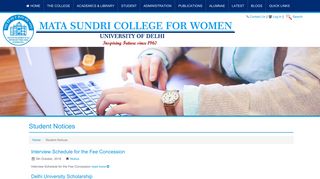 Student Notices - MATA SUNDRI COLLEGE FOR WOMEN - DU