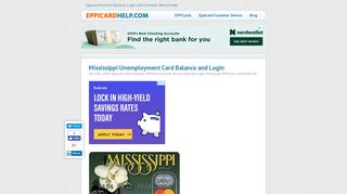 Mississippi Unemployment Card Balance and Login - Eppicard Help