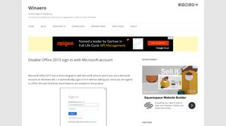 Disable Office 2013 sign in with Microsoft account - Winaero