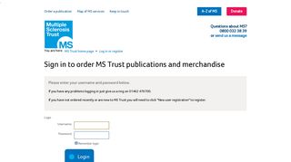 Login or register for the MS Trust shop - Multiple Sclerosis Trust