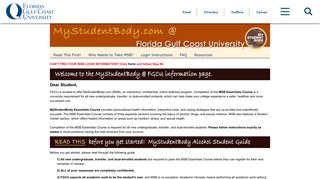 My Student Body - Florida Gulf Coast University
