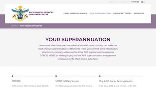 ADF Consumer Centre | Your superannuation