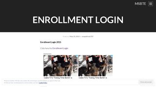 Enrollment Login | MSBTE