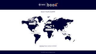 MSC Book Official Global Website - Select Your Country