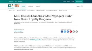 MSC Cruises Launches 