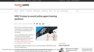 MSC Cruises to unveil online agent training platform | Travel Weekly
