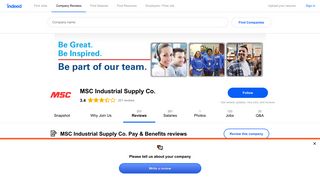 MSC Industrial Supply Co. Pay & Benefits reviews - Indeed