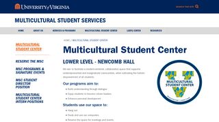 Multicultural Student Center | Multicultural Student Services, UVA
