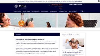 Wifi on Cruise Ships: Internet Packages | MSC Cruises