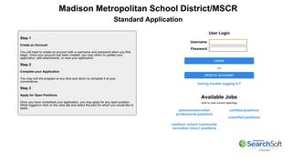 User Login - Madison Metropolitan School District/MSCR