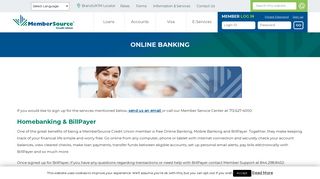 Online Banking - MemberSource Credit Union