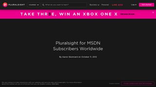 Pluralsight for MSDN Subscribers Worldwide | Pluralsight