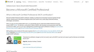 Microsoft Certified Professional (MCP) Certification | Microsoft Learning