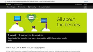 MSDN Subscription Benefits | MSDN