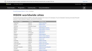 MSDN Worldwide - Microsoft