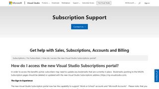 How do I access the new Visual Studio Subscriptions portal? - Visual ...