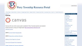 Canvas - Perry Township Resource Portal - Google Sites