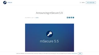 Announcing mSecure 5.5! | mSecure