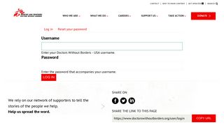 Log in | Doctors Without Borders - USA
