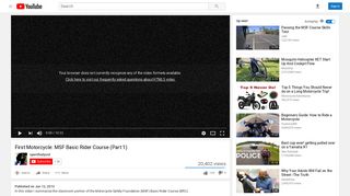 First Motorcycle: MSF Basic Rider Course (Part 1) - YouTube