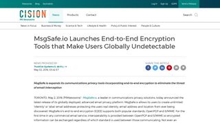 MsgSafe.io Launches End-to-End Encryption Tools that Make Users ...