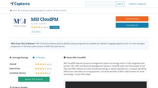 MSI CloudPM Reviews and Pricing - 2019 - Capterra