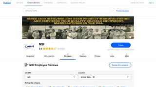 Working at MSI: Employee Reviews | Indeed.com