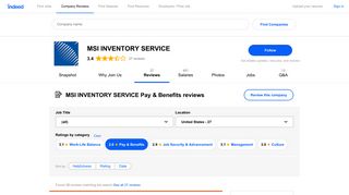 Working at MSI INVENTORY SERVICE: Employee Reviews about Pay ...