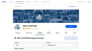 Working at MS-IL STAFFING: 52 Reviews | Indeed.com