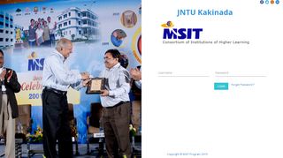 JNTU Kakinada - MSIT | Login