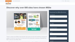 MSite biometric site access and workforce management