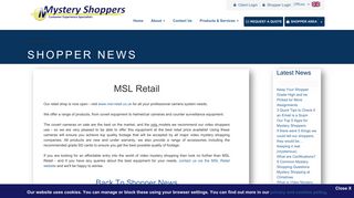 MSL Retail - Mystery Shoppers