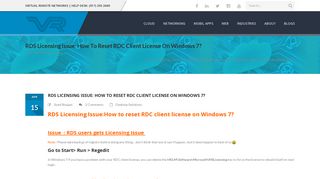 RDS Licensing Issue: How to reset RDC client license on Windows 7 ...