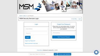 Login - MSM Security Services Jobs - ApplicantPro