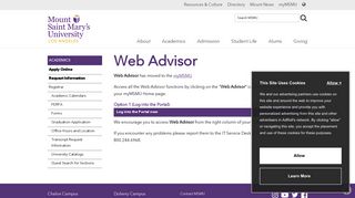 Web Advisor – Mount Saint Mary's University, Los Angeles