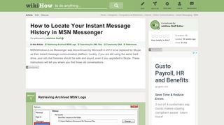 How to Locate Your Instant Message History in MSN Messenger