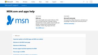 Hotmail / MSN - Microsoft Support