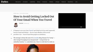 How to Avoid Getting Locked Out Of Your Email When You Travel