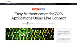 Easy Authentication for Web Applications Using Live Connect -