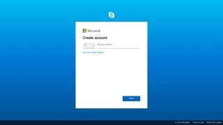 Microsoft account - to Skype Login