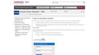 Login to the CDAS Admin Console, Email Filter | Comodo Dome ...